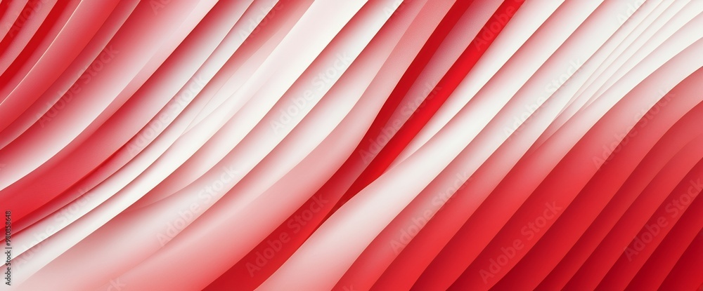 Poster abstract background with red and white curves.