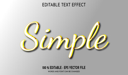 simple glossy editable text effect