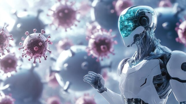 Android in a futuristic world filled with viruses.