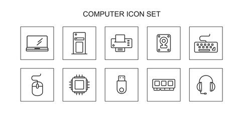 computer icon set vector