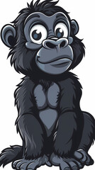 Obraz premium gorilla catoon cute vector image