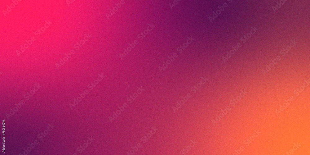 Aufkleber Digital grainy gradient with a colorful soft noise effect. Vintage Grunge Texture Pattern in blue and orange pink Tones for Artful Wallpaper. Gradient blur, noise, grain, texture abstract background.	