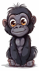 Fototapeta premium gorilla catoon cute vector image