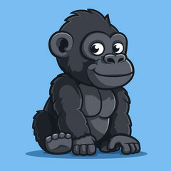 Fototapeta premium gorilla catoon cute vector image