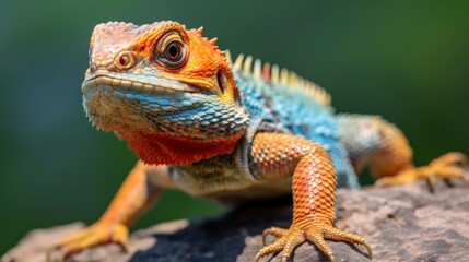 Fototapeta premium A Vibrant Lizard Close Up