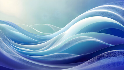 Obraz premium beautiful abstract wave background with blue and white colors