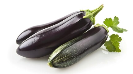 A single, fresh vegetable is placed on a clean and unblemished white background. The vegetable has a natural shape, with its unique curves and contours. It might have a vibrant color that catches the 