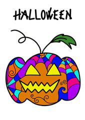 Multicolored Halloween Pumpkin