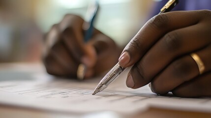 A close-up of a microloan application being approved, with the focus on financial empowerment