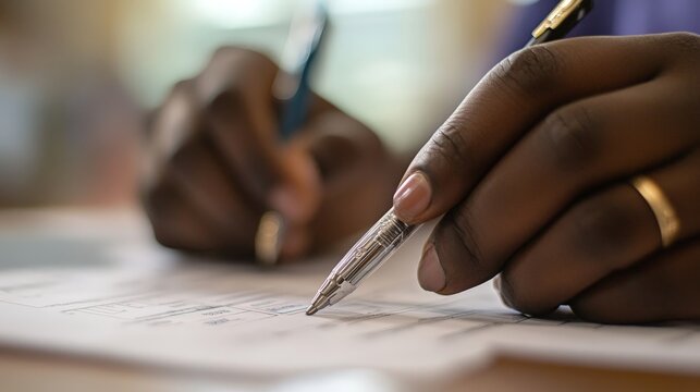 A close-up of a microloan application being approved, with the focus on financial empowerment