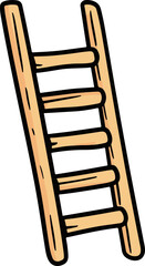 Vector Illustration of a Simple Wooden Ladder © OVAVO