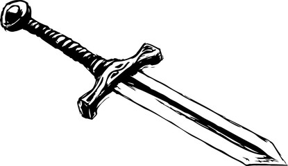 Vector Illustration of a Classic Sword Design