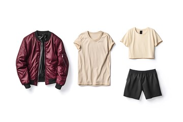 Set of clothes in marine style striped vest and shorts