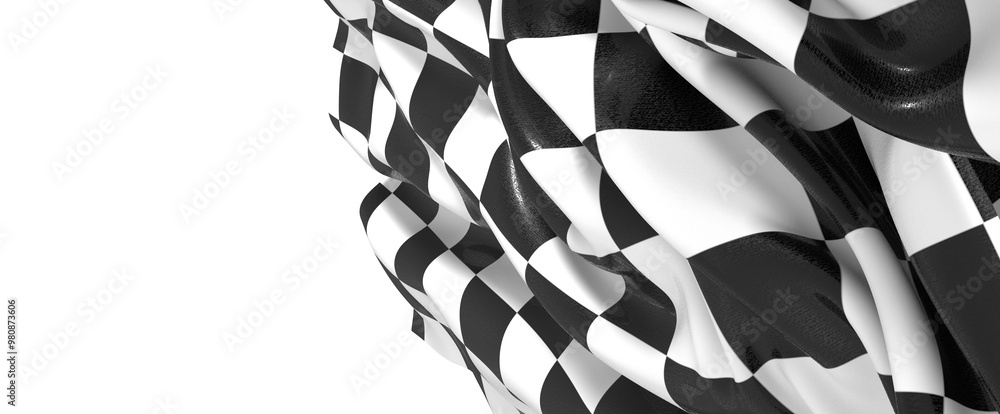 Poster the checkered flag is waving signaling the end of the race victory is in sight
