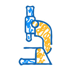 microscope equipment doodle icon sketch vector. microscope equipment sign. isolated symbol illustration
