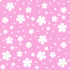 Cherry blossoms have organic shape with seamless background. Simple abstract floral pattern. Ideal for textile design,fabric, wallpaper, cards,covers, posters and decoration.