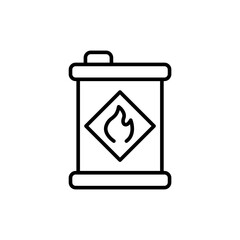 Combustible tank outline icons, minimalist vector illustration ,simple transparent graphic element .Isolated on white background