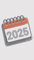 New year 2025 calander and poster