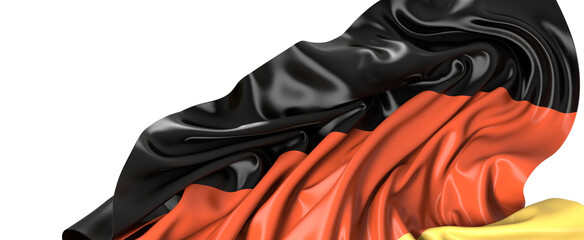 Obraz premium The German flag waves proudly