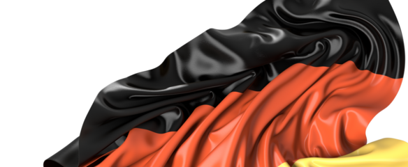 The German flag waves proudly