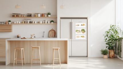 Fototapeta premium Modern Minimalist Kitchen with Natural Light