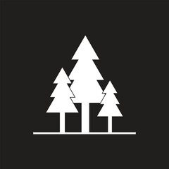 Obraz premium Three tree pine simple logo illustration