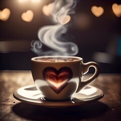 cup of coffee with smoke
