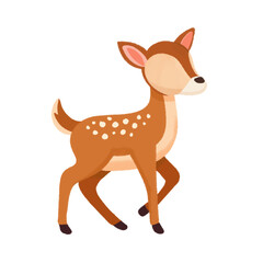 Illustration of cute little faceless antelope animal