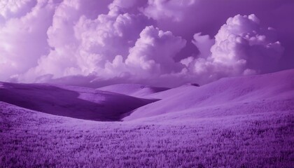 Naklejka premium Abstract fantasy landscape purple Cumulus clouds aesthetic background 