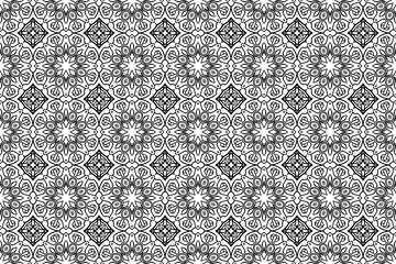 Seamless Perspective Digital Textile Symmetric Graphic Interior Fabric Texture Visual Tile Wallpaper Fashion Geometric Art Template Endless Luxury Design Shape Background Cloth Decoration Pattern.