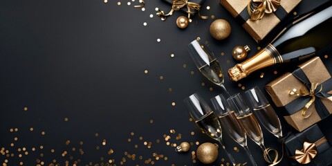 To elevate your event, consider adding champagne, gold decorations, and stylish gifts. These elements can bring a touch of sophistication and a festive ambiance to your special occasion