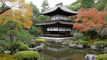 Ginkaku-ji Temple (Silver Pavilion) in Kyoto.