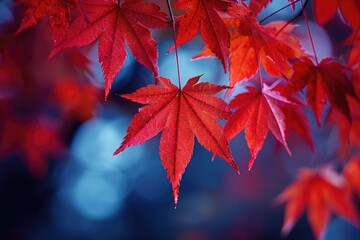 Red leaves for background or wallpaper and design