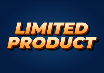 Limited product. Text effect in 3D style in modern colors