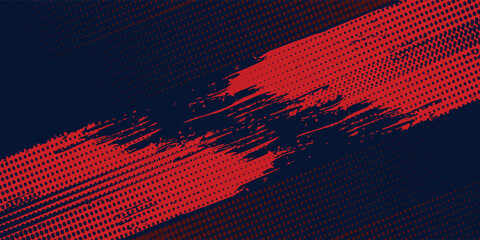 Abstract Rough Red Grunge Texture Design Background Dots halftone blue color pattern gradient grunge texture background.