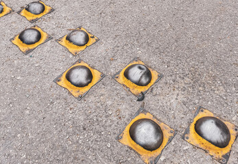 Speed limiters on the road in Mexico.