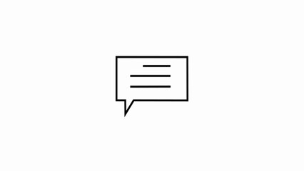 Comment Line Icon Set. Talk Speech Message Bubble Icon. Feedback Icon.