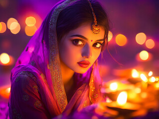 Diwali Elegance: A Glowing Moment of Serenity