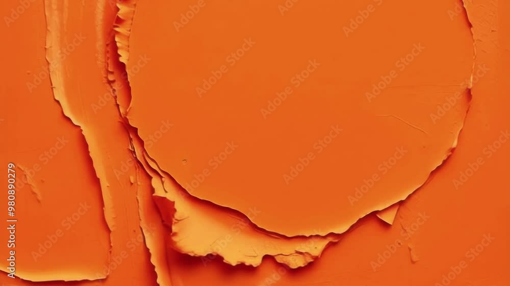 Leinwandbilder relief strokes of clay in orange tones create an abstract composition with a sense of depth and dyna