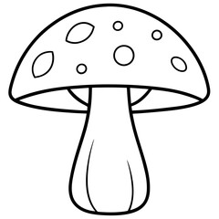 boletus outline coloring book page line art drawing