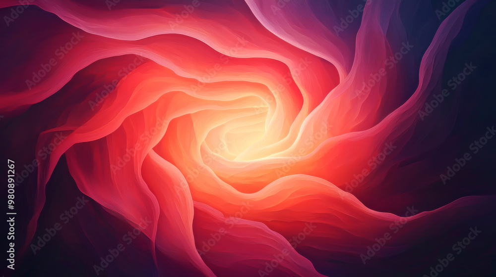 Poster a vibrant and abstract swirl of red hues, creating a mesmerizing light effect. perfect for artistic 