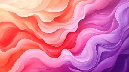 Obraz premium A vibrant abstract pattern showcasing flowing waves of color in shades of pink, orange, and purple, perfect for modern designs.