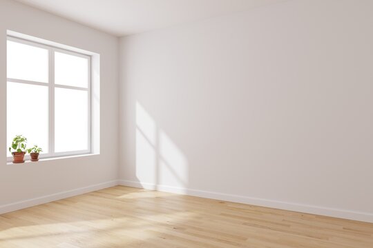 Fototapeta Empty interior minimal style for advertising, event or promotion. 3d rendering