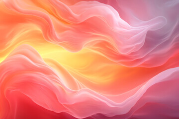 Obraz premium Abstract colorful swirl with soft gradients in shades of red, orange, and pink, creating a warm, flowing atmosphere.