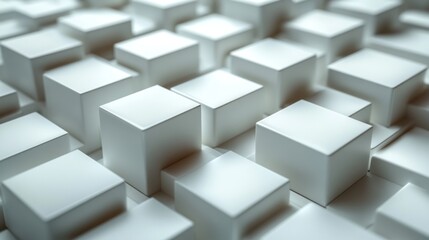 Obraz premium A close-up view of white cubes arranged in a grid pattern.