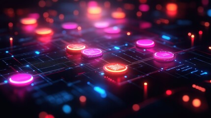 Fototapeta premium concept for business workflow management and procedures 3d illustration