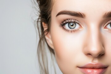 Obraz premium Woman face skin portrait cosmetic.