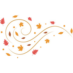 Wind Blowing Autumn Leaf