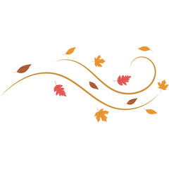 Wind Blowing Autumn Leaf