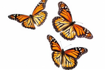 Naklejka premium Flying plain tiger butterflies butterfly animal insects, cut-out, png, clipping path
